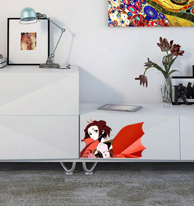 Beautiful Japanese Girl Wall Decal, Beautiful Japanese Girl Wall sticker, Beautiful Japanese Girl wall decor