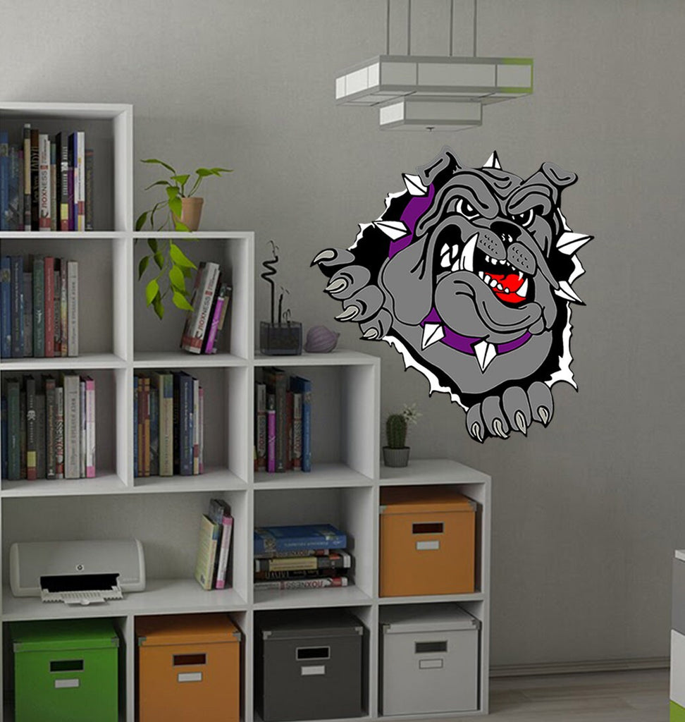 Bulldog Sticker, Bulldog Decal, Bulldog Wall Decor