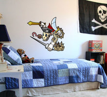 Load image into Gallery viewer, Pirate Hook Skeleton Wall Decal, Pirate Hook Skeleton Wall sticker, Pirate Hook Skeleton wall decor