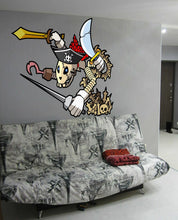 Load image into Gallery viewer, Pirate Hook Skeleton Wall Decal, Pirate Hook Skeleton Wall sticker, Pirate Hook Skeleton wall decor