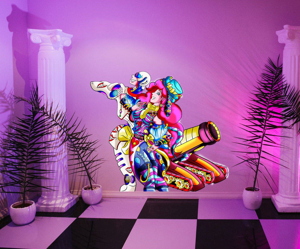 Colorful Anime Wall Decal, Colorful Anime Wall sticker, Colorful Anime wall decor