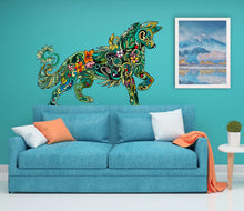 Load image into Gallery viewer, Flowered Fox Decal, Flowered Fox Decal Sticker, Flowered Fox Decal Wall Decor