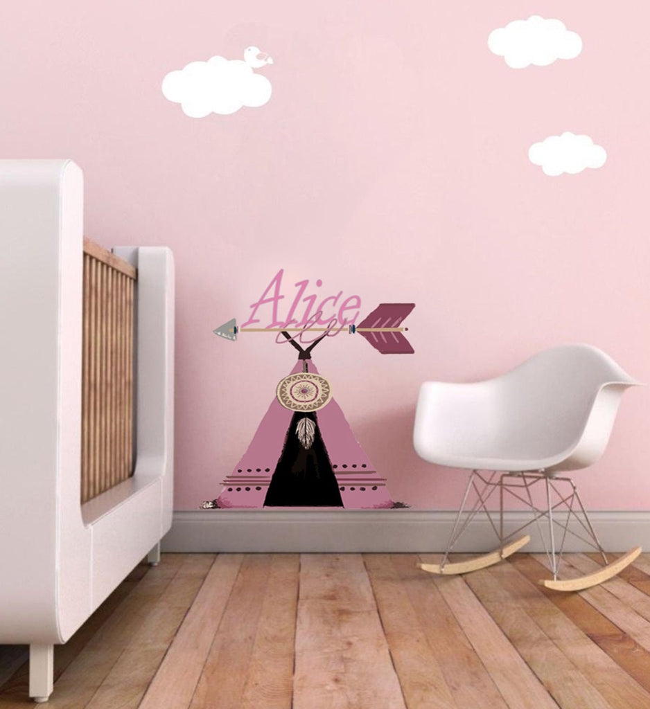 Arrow Wigwam Boho Wall Decal, Arrow Wigwam Boho Wall sticker, Arrow Wigwam Boho wall decor