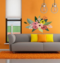 Load image into Gallery viewer, Flowers Boho Rose Wall Decal, Flowers Boho Rose Wall sticker, Flowers Boho Rose wall decor