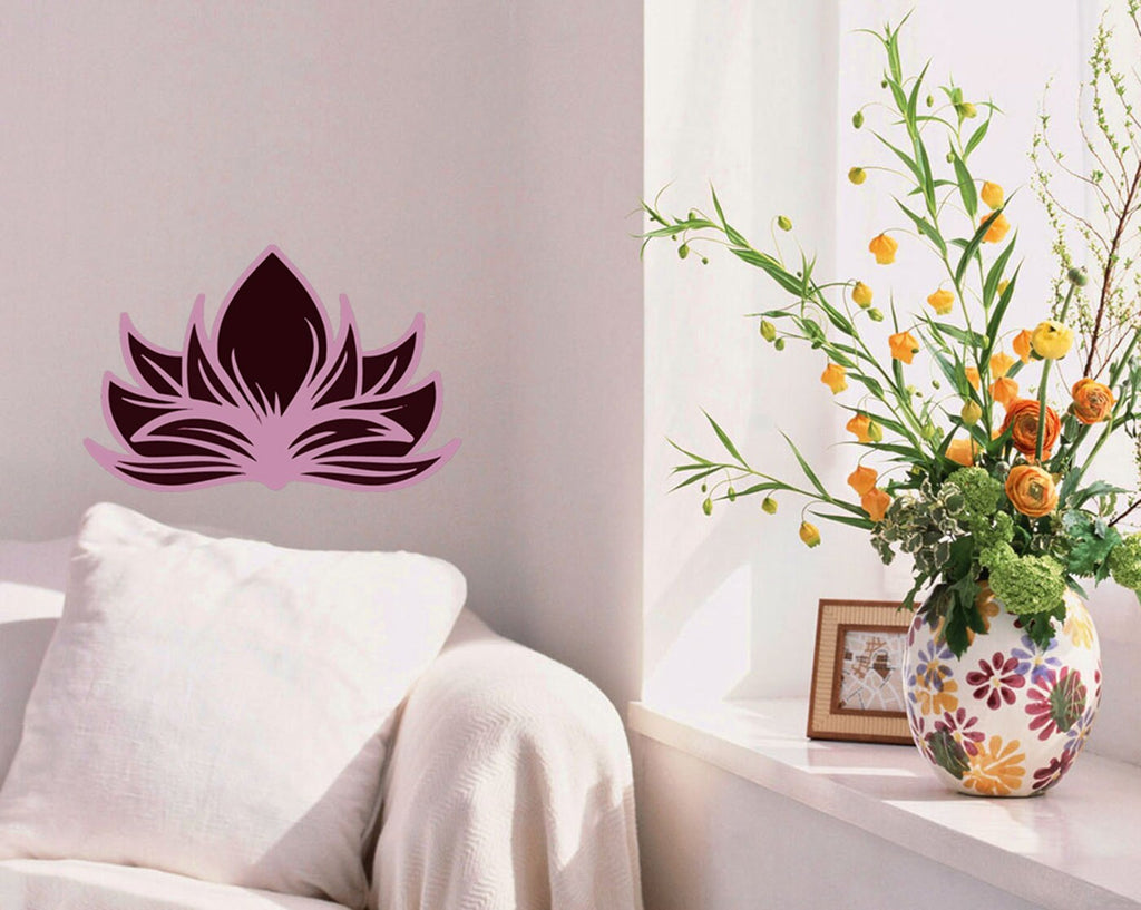 Boho Lotus flower Wall Decal, Boho Lotus flower Wall sticker, Boho Lotus flower wall decor, Boho Lotus flower Wall Art