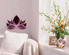 Load image into Gallery viewer, Boho Lotus flower Wall Decal, Boho Lotus flower Wall sticker, Boho Lotus flower wall decor, Boho Lotus flower Wall Art