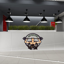 Load image into Gallery viewer, Sport Gym Barbell Wall Decal, Sport Gym Barbell Wall sticker, Sport Gym Barbell wall decor