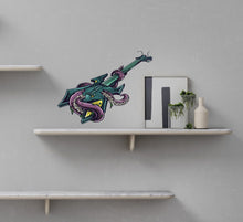 Load image into Gallery viewer, Octopus Guitar Wall Decal, Octopus Guitar Wall sticker, Octopus Guitar wall decor