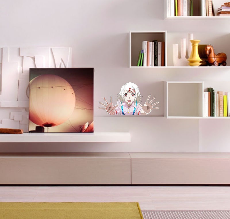 Screaming Anime Girl Decal, Screaming Anime Girl Decal Sticker, Screaming Anime Girl Decal Wall Decor