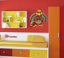 Load image into Gallery viewer, Turkey Football Sticker, Turkey Football Decal, Turkey Football Decor