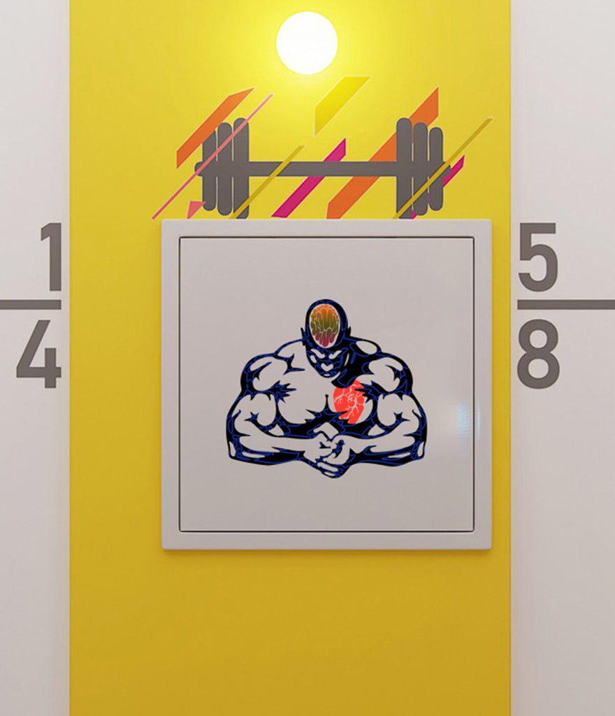 Body-building Muscle Athlete Wall Decal, Body-building Muscle Athlete Wall sticker, Body-building Muscle Athlete wall decor