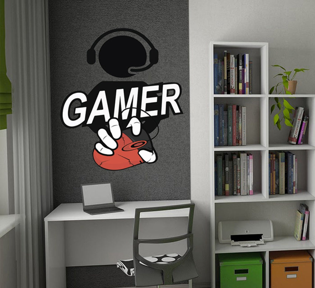PC mouse Gamer Wall Decal, PC mouse Gamer Wall sticker, PC mouse Gamer wall decor