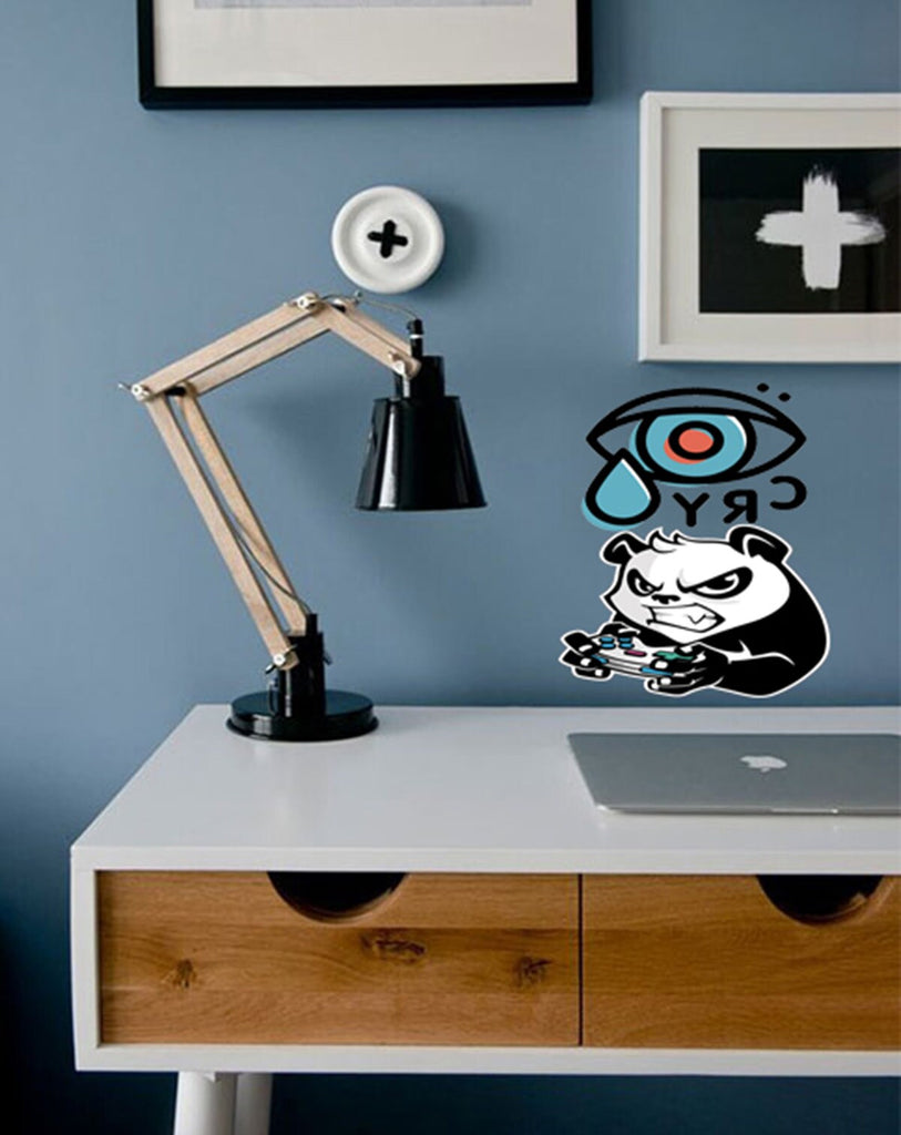 Eye Gamer Panda Wall Decal, Eye Gamer Panda Wall sticker, Eye Gamer Panda wall decor