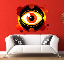 Load image into Gallery viewer, Eye Mandala Wall Decal, Eye Mandala Wall sticker, Eye Mandala wall decor, Eye Mandala Wall Art