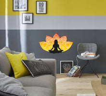 Load image into Gallery viewer, Colorful Lotus Decal, Meditation Décor, Yoga Studio Decor