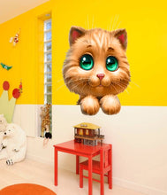 Load image into Gallery viewer, Kitty Wall Decal, Kitty Wall sticker, Kitty wall decor