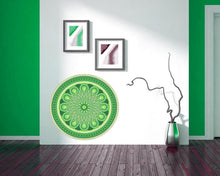 Load image into Gallery viewer, Green Mandala Wall Decal, Green Mandala Wall sticker, Green Mandala wall decor