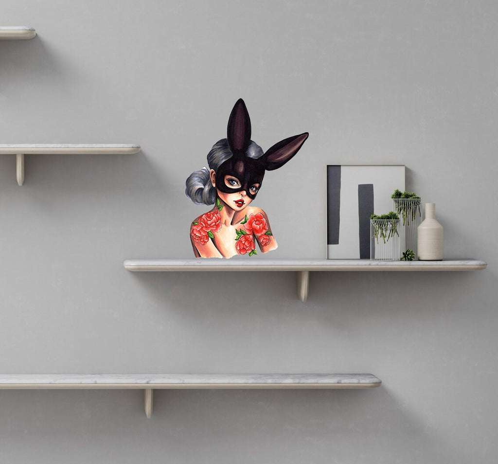 Sexy Anime Bunny Decal, Sexy Anime Bunny Sticker, Sexy Anime Bunny Wall Decor