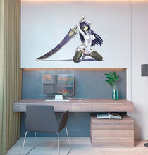 Load image into Gallery viewer, Anime Warrior Girl Decal, Anime Warrior Girl Sticker, Anime Warrior Girl Wall Decor