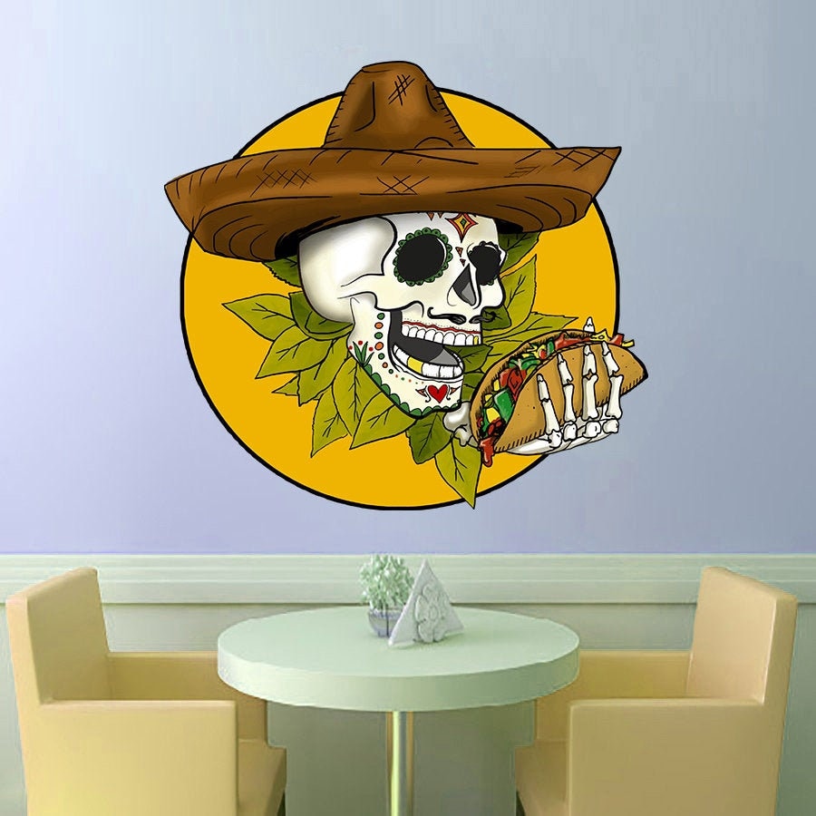 Taco Decal, Taco Sticker, Taco Wall Decor, Taco Restaurant Decor