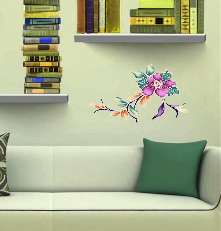 Flower Wall Decal, Flower Sticker, Flower Decor, Flower Wall Art
