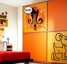 Load image into Gallery viewer, Angry girl Wall Decal, Angry girl Wall sticker, Angry girl wall decor
