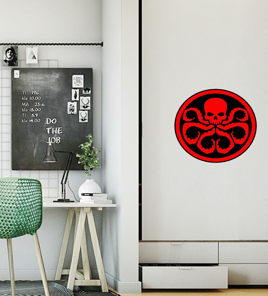Octopus Skull Decal, Octopus Skull Sticker, Octopus Wall Decor