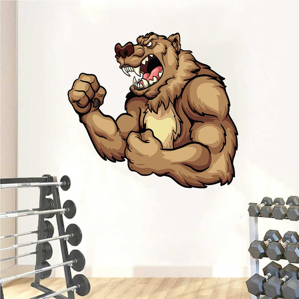 Bear Sticker, Bear Decal, Cartoon Bear Boys Room Decor