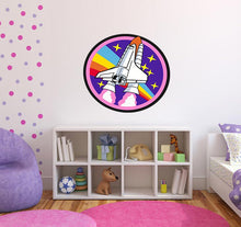 Load image into Gallery viewer, Spaceship Sticker, Spaceship Decal, Spaceship Nursery Decal, Decor
