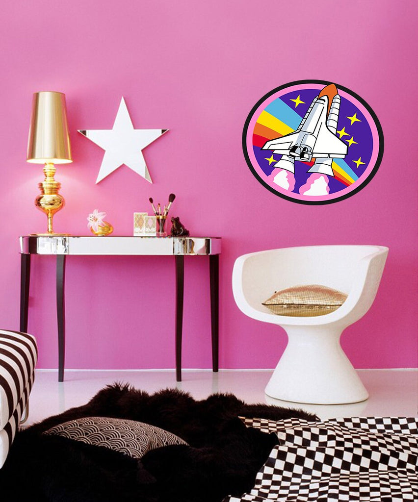 Spaceship Sticker, Spaceship Decal, Spaceship Nursery Decal, Decor