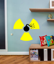 Load image into Gallery viewer, Bomb Caution Sign Wall Decal, Bomb Caution Sign Wall sticker, Bomb Caution Sign wall decor