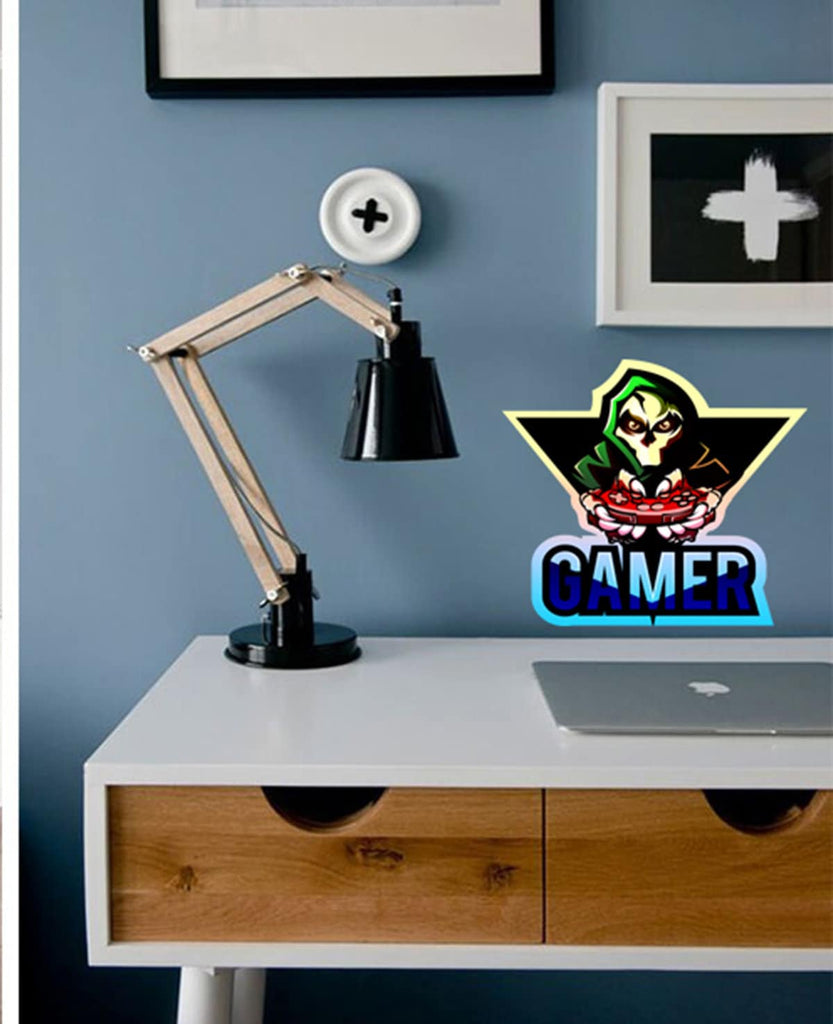 Skeleton Game Controller Gamer Wall Decal, Skeleton Game Controller Gamer Wall sticker