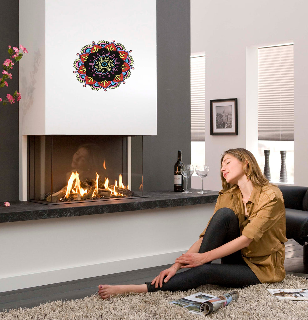 Mandala Yoga Meditation Wall Decal, Mandala Yoga Meditation Wall sticker, Mandala Yoga Meditation wall decor