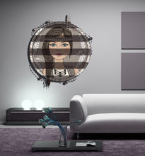 Load image into Gallery viewer, Indian girl Wall Decal, Indian girl Wall sticker, Indian girl wall decor