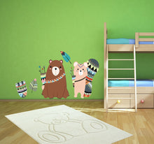 Load image into Gallery viewer, Indians Animals Wall Decal, Indians Animals Wall sticker, Indians Animals wall decor