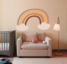 Load image into Gallery viewer, Rainbow White Clouds Wall Decal, Rainbow White Clouds Wall sticker, Rainbow White Clouds wall decor