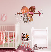 Load image into Gallery viewer, Bohemian Heart Arrow Animals Wall Decal, Bohemian Heart Arrow Animals Wall sticker, Bohemian Heart Arrow Animals wall decor