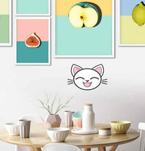Load image into Gallery viewer, Anime Cat Decal, Anime Cat Sticker, Anime Cat Wall Decor