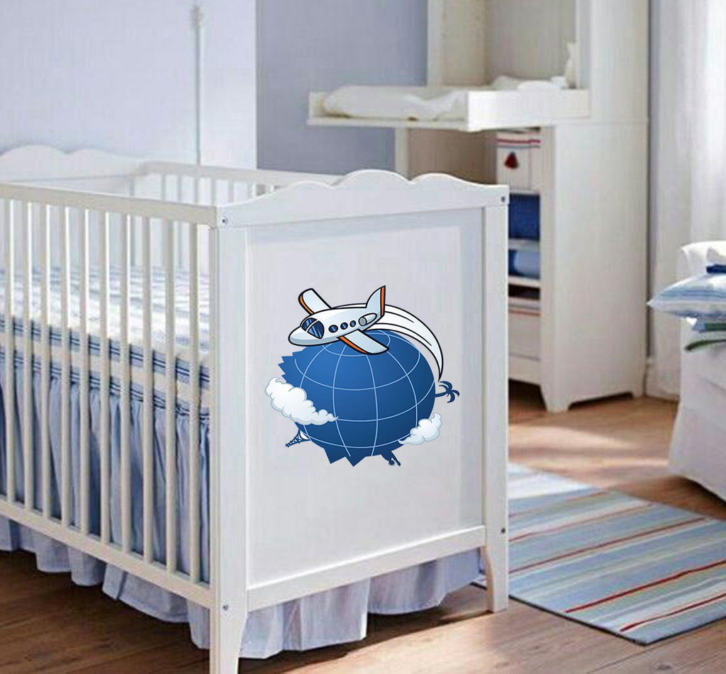 Around the Earth Decal, Around the Earth Sticker, Around the Earth Wall Decor