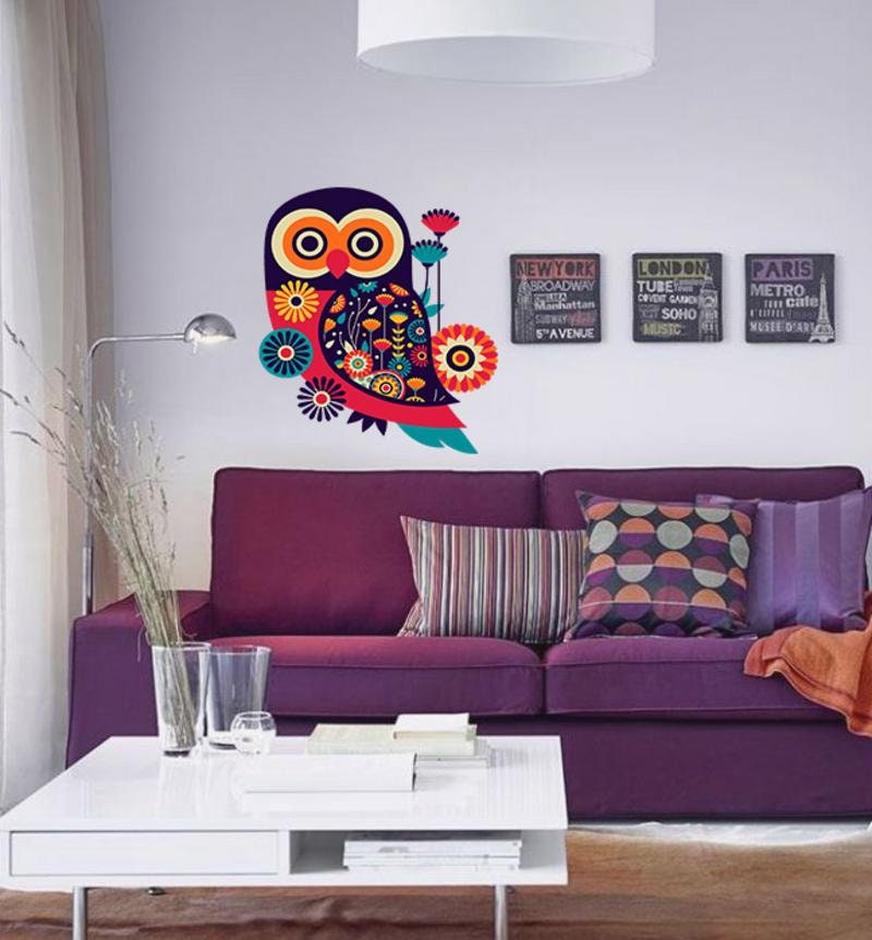 Boho Owl Wall Decal, Boho Owl Wall sticker, Boho Owl wall decor