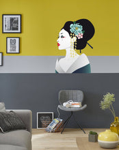 Load image into Gallery viewer, Geisha Wall Art, Geisha Wall Decor, Geisha Sticker, Geisha Decal