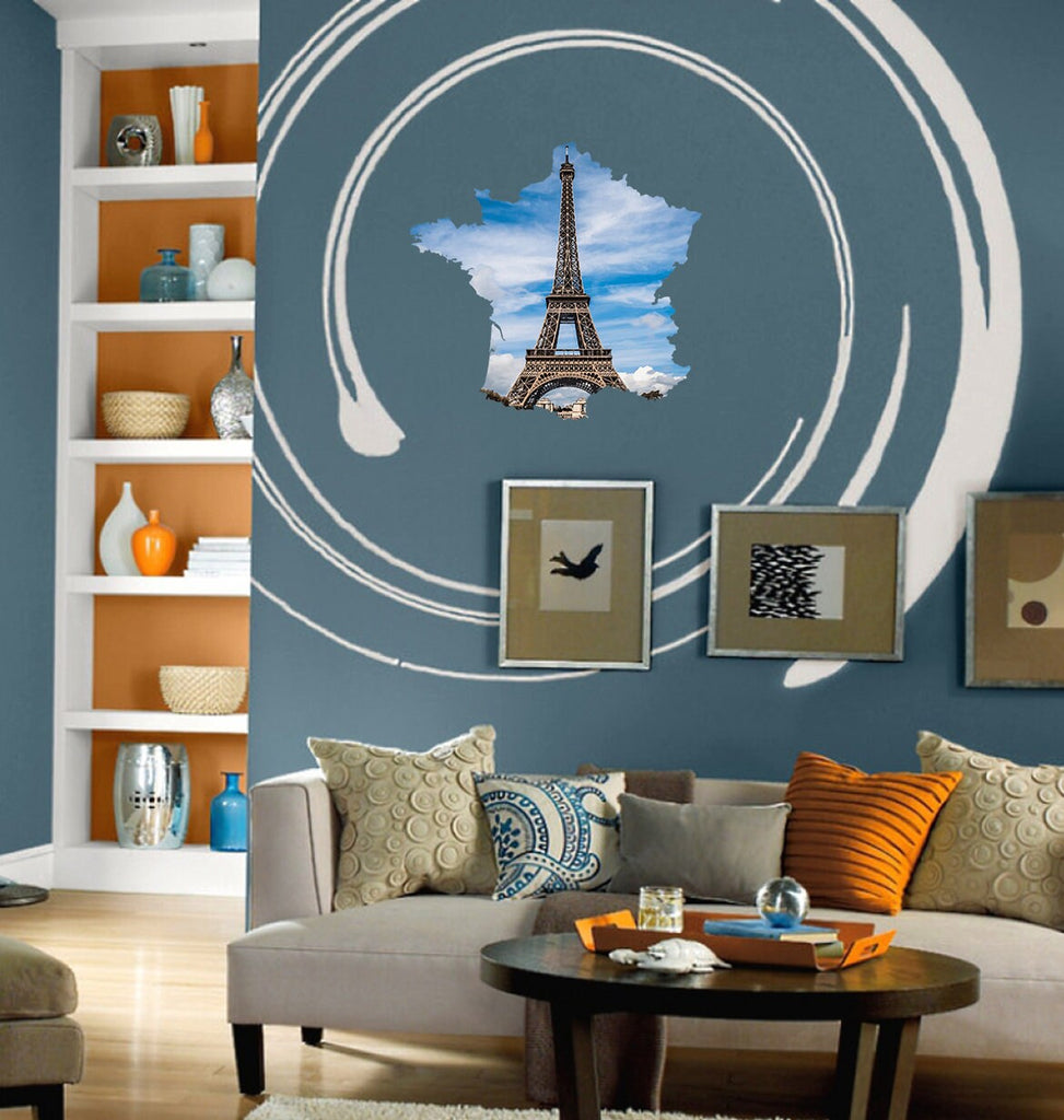 Paris Eiffel Tower Wall Decal, Paris Eiffel Tower Wall sticker, Paris Eiffel Tower wall decor