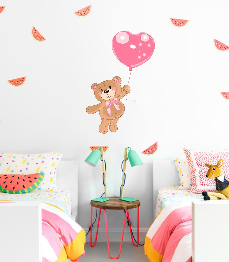 Teddy Bear Balloon Wall Decal, Teddy Bear Balloon Wall sticker, Teddy Bear Balloon wall decor