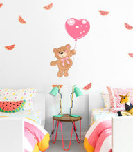 Load image into Gallery viewer, Teddy Bear Balloon Wall Decal, Teddy Bear Balloon Wall sticker, Teddy Bear Balloon wall decor