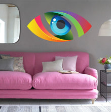Load image into Gallery viewer, Rainbow Eye Sticker, Rainbow Eye Decal, Rainbow Eye Wall Decor