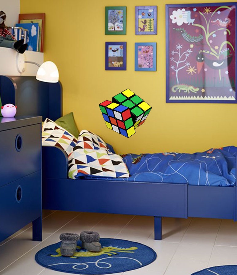 Rubik's Cube Wall Decal, Rubik's Cube Wall sticker, Rubik's Cube wall decor
