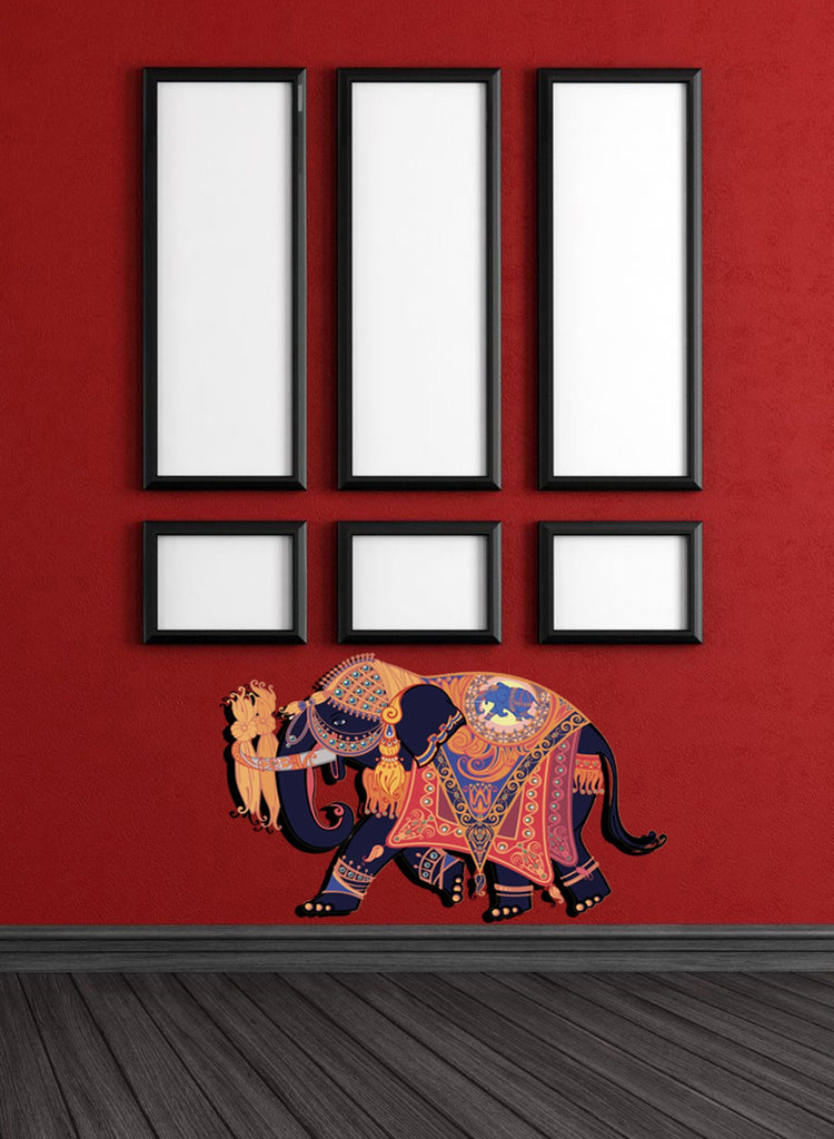 Indian Elephant Wall Decal, Indian Elephant Wall sticker, Indian Elephant wall decor, Indian Elephant Wall Art