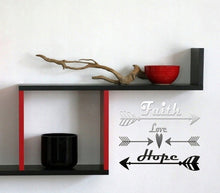 Load image into Gallery viewer, Boho Faith Hope Love Wall Decal, Boho Faith Hope Love Wall sticker, Boho Faith Hope Love wall decor