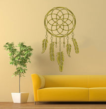Load image into Gallery viewer, Gold Dreamcatcher Wall Decal, Gold Dreamcatcher Wall sticker, Gold Dreamcatcher wall decor