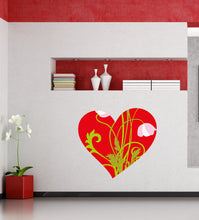 Load image into Gallery viewer, Flowered Heart Decal, Flowered Heart Sticker, Flowered Heart Wall Decor
